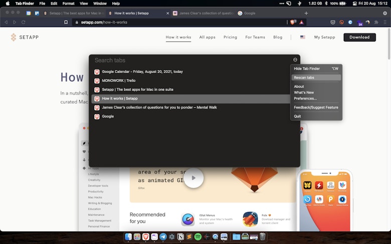 web shortcuts